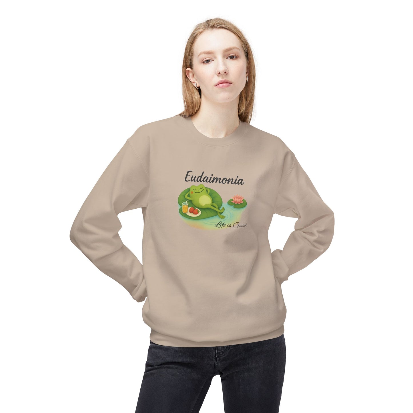Eudaimonia Unisex Midweight Softstyle Fleece Crewneck Sweatshirt