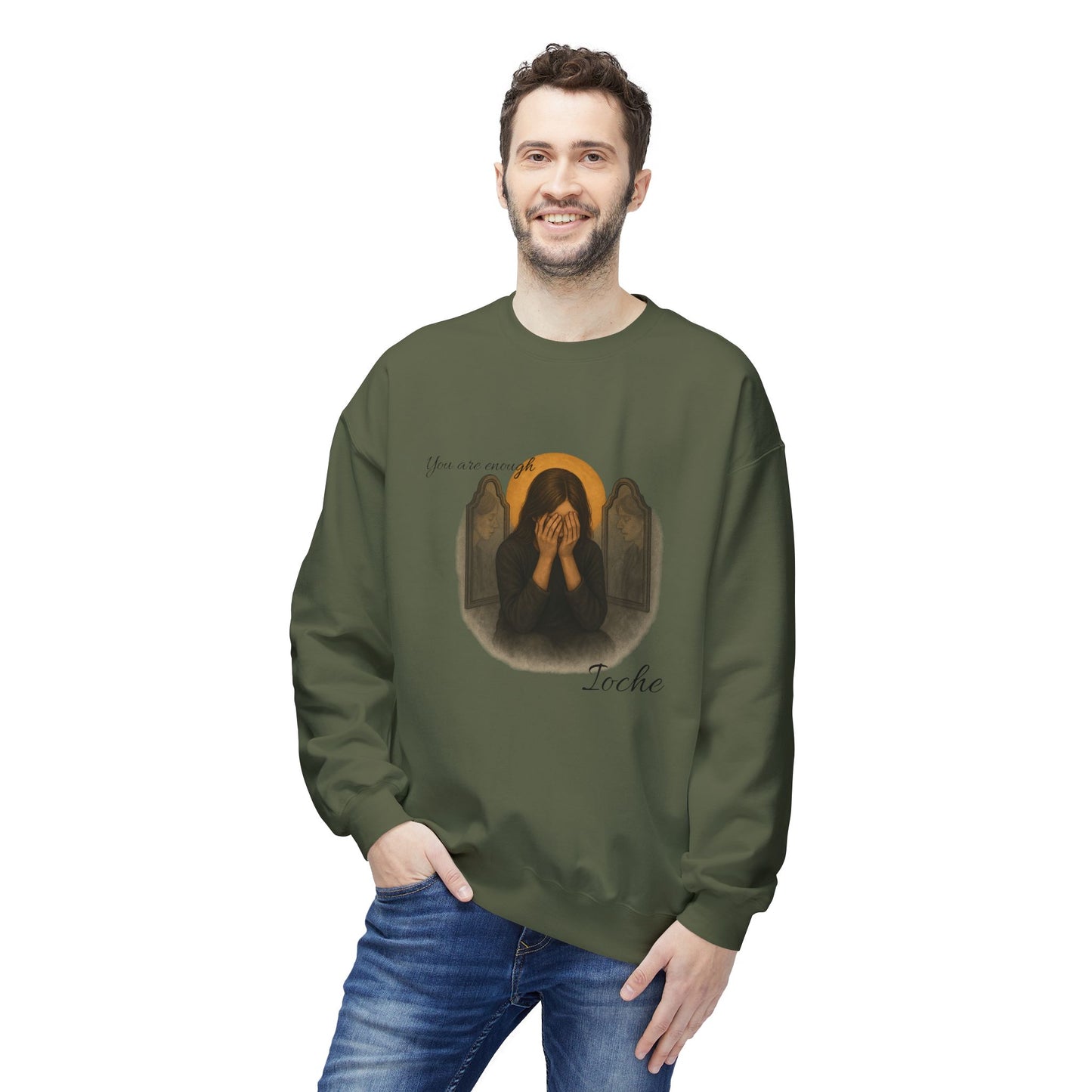 Ioche Unisex Midweight Softstyle Fleece Crewneck Sweatshirt