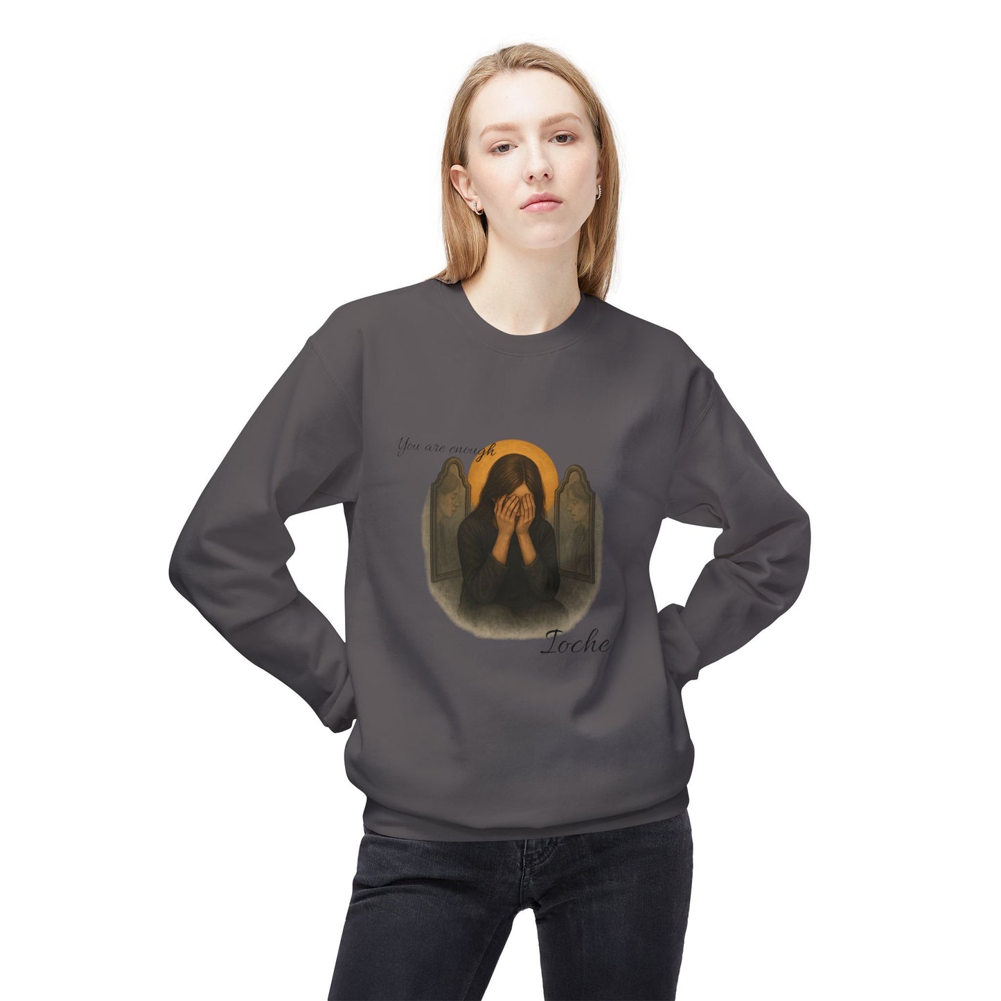 Ioche Unisex Midweight Softstyle Fleece Crewneck Sweatshirt