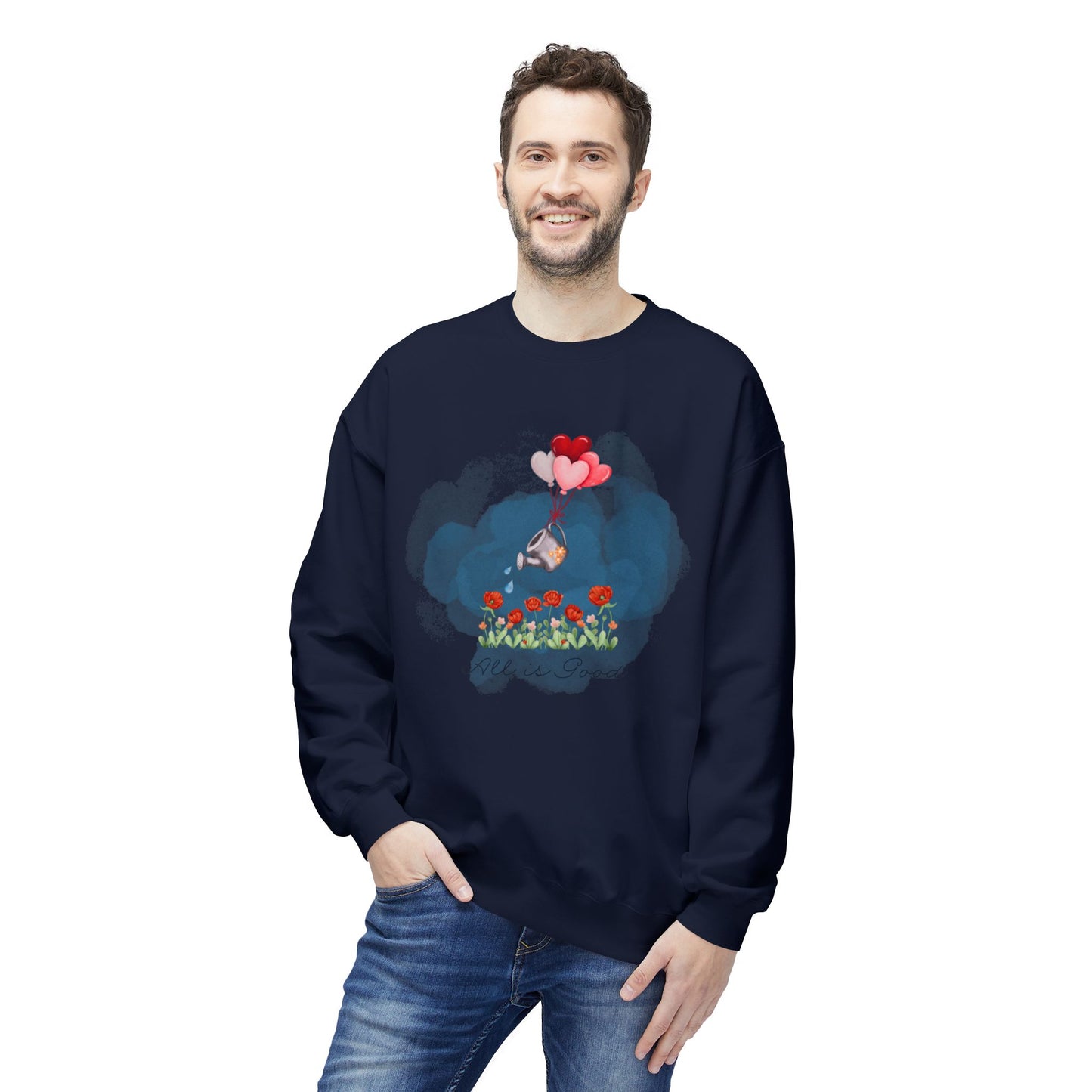 All Is Good Crewneck Sweatshirt - Life is Good Design
